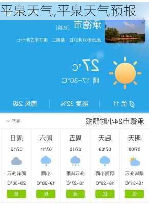 平泉天气,平泉天气预报