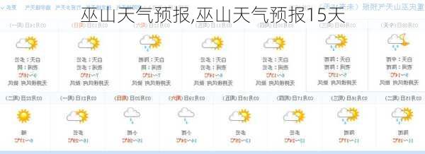 巫山天气预报,巫山天气预报15天