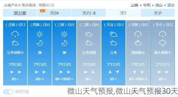 微山天气预报,微山天气预报30天