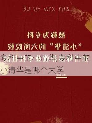 专科中的小清华,专科中的小清华是哪个大学