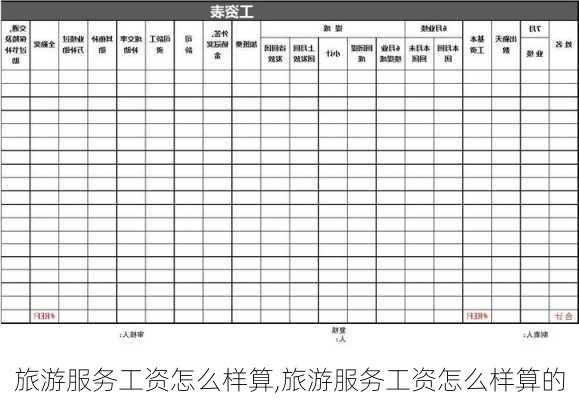 旅游服务工资怎么样算,旅游服务工资怎么样算的