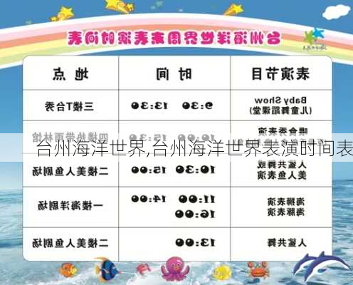 台州海洋世界,台州海洋世界表演时间表