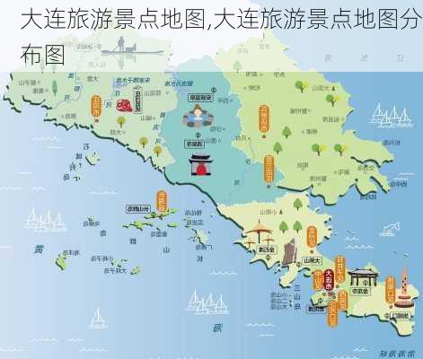 大连旅游景点地图,大连旅游景点地图分布图