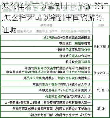 怎么样才可以拿到出国旅游签证,怎么样才可以拿到出国旅游签证呢