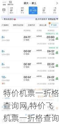 特价机票一折格查询网,特价飞机票一折格查询