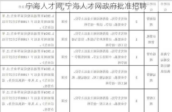 宁海人才网,宁海人才网政府批准招聘