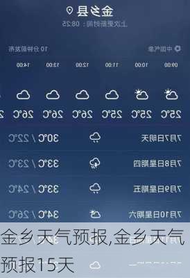 金乡天气预报,金乡天气预报15天