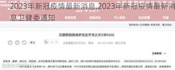 2023年新冠疫情最新消息,2023年新冠疫情最新消息卫健委通知