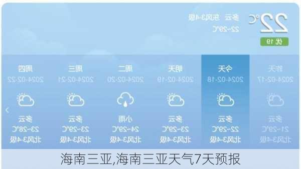 海南三亚,海南三亚天气7天预报