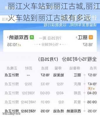 丽江火车站到丽江古城,丽江火车站到丽江古城有多远