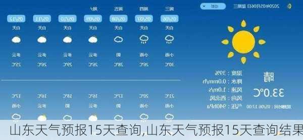 山东天气预报15天查询,山东天气预报15天查询结果