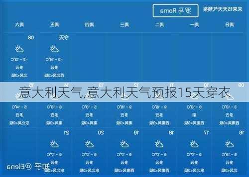 意大利天气,意大利天气预报15天穿衣