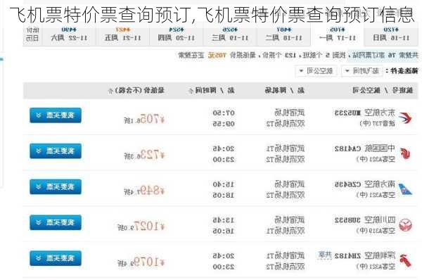 飞机票特价票查询预订,飞机票特价票查询预订信息