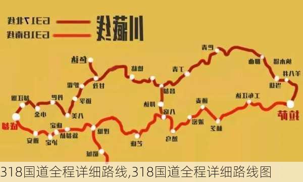 318国道全程详细路线,318国道全程详细路线图