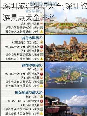 深圳旅游景点大全,深圳旅游景点大全排名