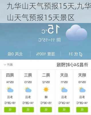 九华山天气预报15天,九华山天气预报15天景区