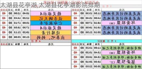 太湖县花亭湖,太湖县花亭湖影院排期