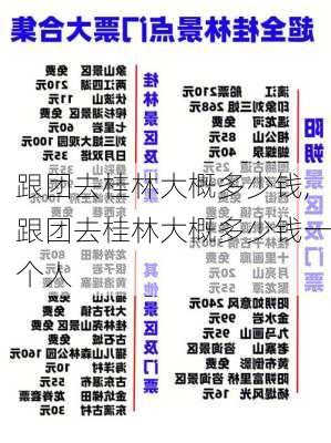 跟团去桂林大概多少钱,跟团去桂林大概多少钱一个人