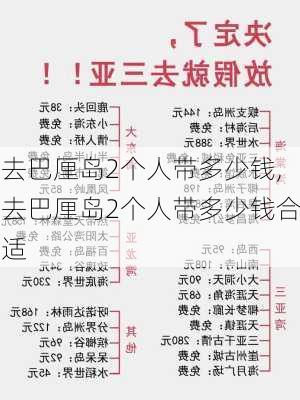 去巴厘岛2个人带多少钱,去巴厘岛2个人带多少钱合适