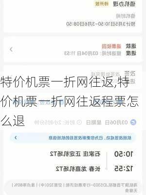 特价机票一折网往返,特价机票一折网往返程票怎么退