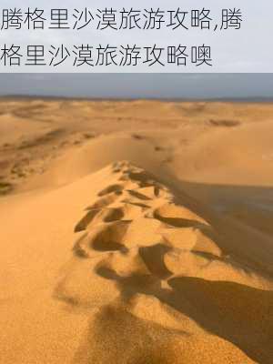 腾格里沙漠旅游攻略,腾格里沙漠旅游攻略噢