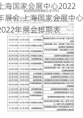 上海国家会展中心2022年展会,上海国家会展中心2022年展会排期表