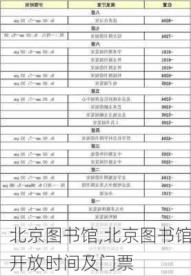 北京图书馆,北京图书馆开放时间及门票