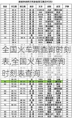 全国火车票查询时刻表,全国火车票查询时刻表查询