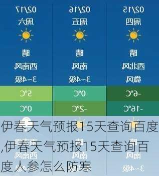 伊春天气预报15天查询百度,伊春天气预报15天查询百度人参怎么防寒