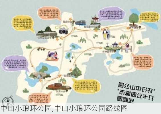 中山小琅环公园,中山小琅环公园路线图