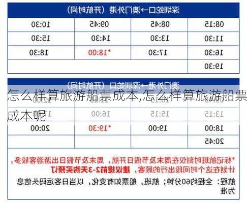 怎么样算旅游船票成本,怎么样算旅游船票成本呢