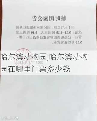 哈尔滨动物园,哈尔滨动物园在哪里门票多少钱