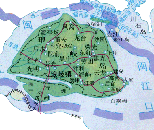 琅岐,琅岐岛地图