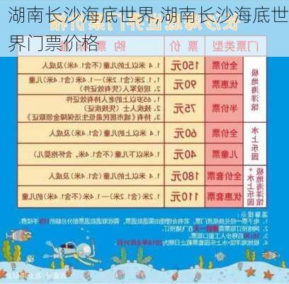 湖南长沙海底世界,湖南长沙海底世界门票价格