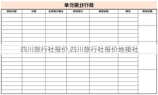 四川旅行社报价,四川旅行社报价地接社