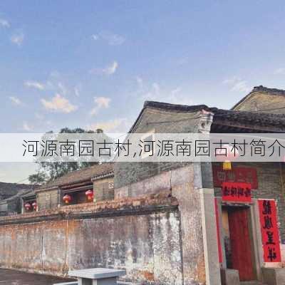 河源南园古村,河源南园古村简介