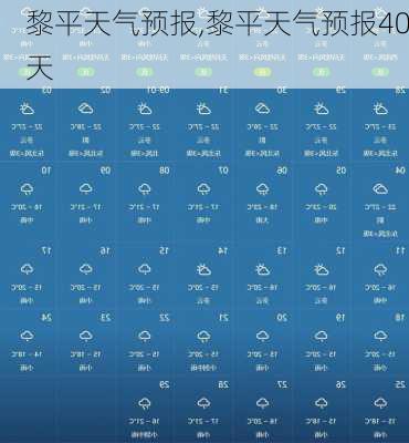 黎平天气预报,黎平天气预报40天