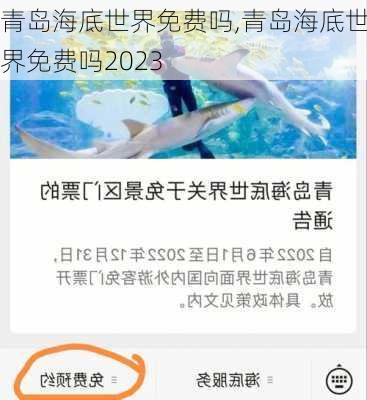 青岛海底世界免费吗,青岛海底世界免费吗2023