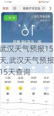 武汉天气预报15天,武汉天气预报15天查询