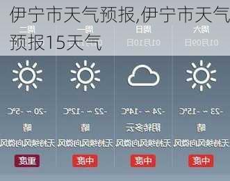 伊宁市天气预报,伊宁市天气预报15天气