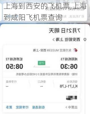 上海到西安的飞机票,上海到咸阳飞机票查询