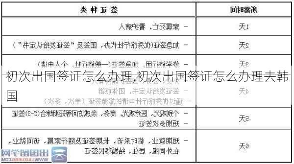 初次出国签证怎么办理,初次出国签证怎么办理去韩国