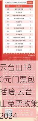 云台山180元门票包括啥,云台山免票政策2024