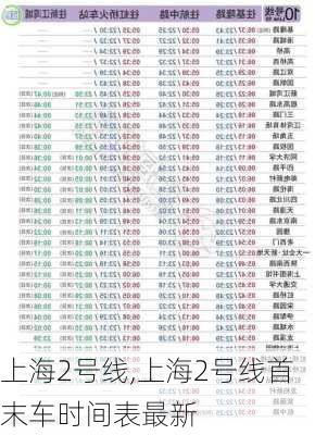 上海2号线,上海2号线首末车时间表最新