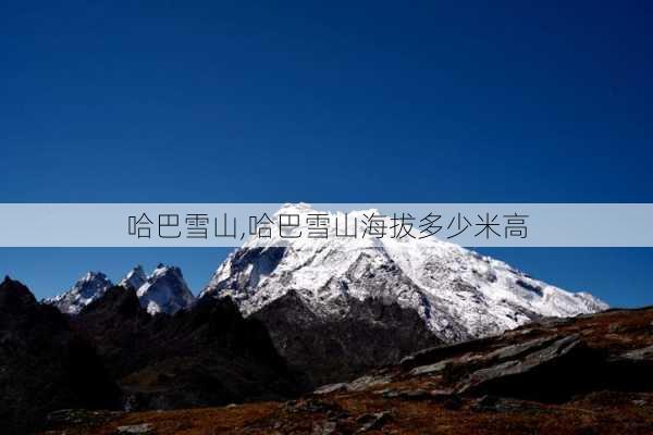 哈巴雪山,哈巴雪山海拔多少米高