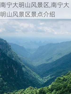 南宁大明山风景区,南宁大明山风景区景点介绍