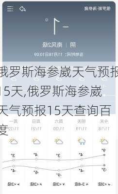 俄罗斯海参崴天气预报15天,俄罗斯海参崴天气预报15天查询百度