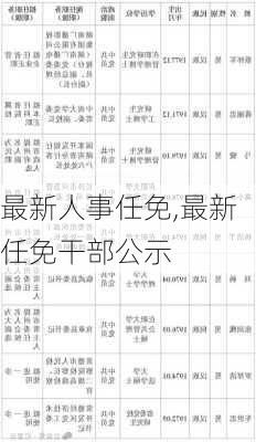 最新人事任免,最新任免干部公示