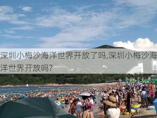 深圳小梅沙海洋世界开放了吗,深圳小梅沙海洋世界开放吗?