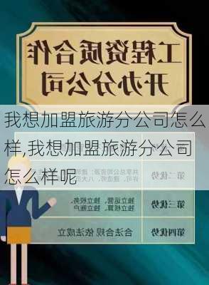 我想加盟旅游分公司怎么样,我想加盟旅游分公司怎么样呢